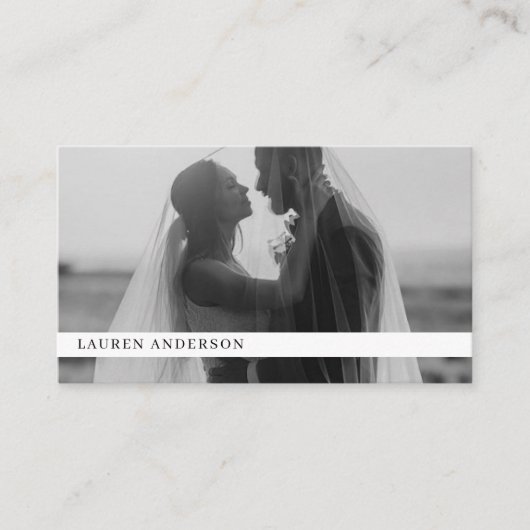 Carte de visite photo moderne avec code QR (Devant)