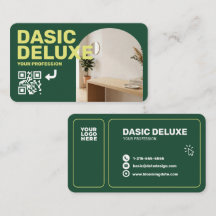 Carte de visite photo moderne avec logo et code QR