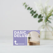 Carte de visite photo moderne avec logo et code QR (Debout devant)