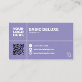 Carte de visite photo moderne avec logo et code QR (Dos)