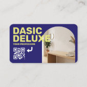 Carte de visite photo moderne avec logo et code QR (Devant)