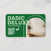 Carte de visite photo moderne avec logo et code QR (Devant)