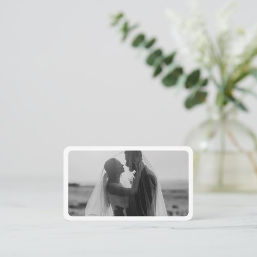 Carte De Visite Photo moderne avec QR Code Professional (Debout devant)