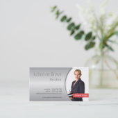 Carte De Visite Photo moderne, chic, métallique d'effet de (Debout devant)