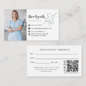 Carte De Visite Photo moderne Chiropraticien Rappel de rendez-vous (Devant / Derrière)