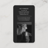 Carte De Visite Photo moderne code QR scannable code à barres rése (Dos)