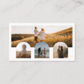 Carte De Visite Photo moderne Collage 5 Arc Photos Photographe (Dos)