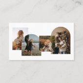 Carte De Visite Photo moderne Collage 6 Arc Photos Photographe (Dos)