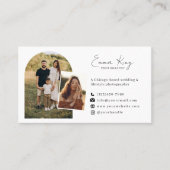 Carte De Visite Photo moderne Collage 6 Arc Photos Photographe (Devant)