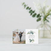 Carte de visite photo moderne de verdure (Debout devant)