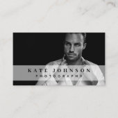 Carte De Visite Photo moderne Médias sociaux QR Code Business Logo (Devant)