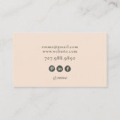 Carte de visite photo moderne Nail Tech (Dos)