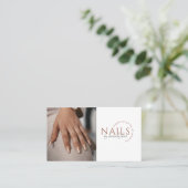 Carte de visite photo moderne Nail Tech (Debout devant)