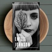 Carte De Visite Photo moderne noir et blanc