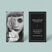 Carte De Visite Photo moderne noir et blanc