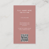 Carte de visite photo moderne pour la profession c (Dos)