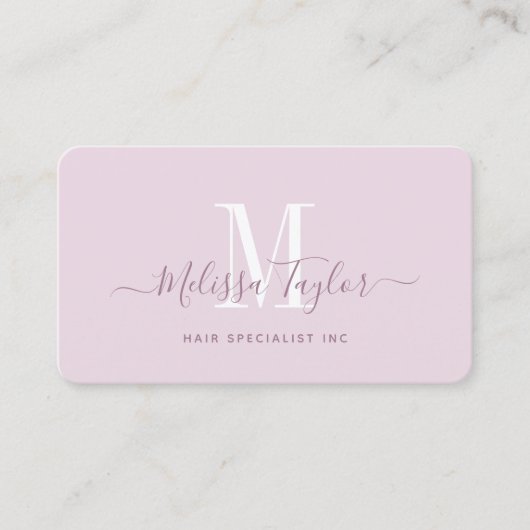 Carte De Visite Photo moderne professionnelle rose fille (Devant)