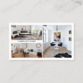 Carte De Visite Photo moderne QR Code Décorateur intérieur (Dos)