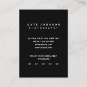 Carte De Visite Photo moderne QR Code Personnalisé Médias sociaux (Dos)