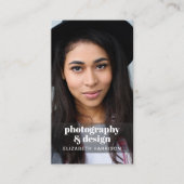 Carte De Visite Photo moderne QR Code Professionnel (Devant)