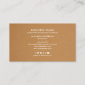 Carte De Visite Photo moderne QR Code & Social Media No Logo Kraft (Devant)