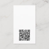 Carte De Visite Photo moderne Red QR CODE CORPORATE (Dos)