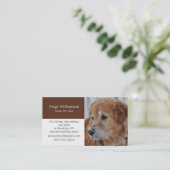 Carte De Visite Photo moderne Soins pour animaux (Debout devant)