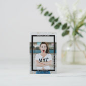 Carte de visite photo moderne tendance (Debout devant)