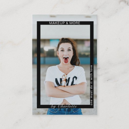 Carte de visite photo moderne tendance (Devant)