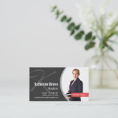 Carte de visite photo Monogram Realtor moderne (Debout devant)