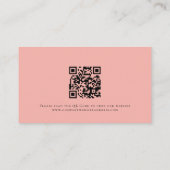 Carte De Visite Photo Motif QR Code Photographe Mariage (Dos)