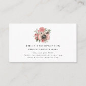 Carte De Visite Photo Motif QR Code Photographe Mariage (Devant)