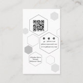 Carte De Visite Photo multiple moderne Collage Hexagon nid (Dos)