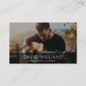 Carte De Visite Photo Music Teacher Singer Songwriter QR Code (Devant)