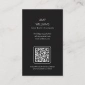 Carte De Visite Photo Music Teacher Singer Songwriter QR Code (Dos)