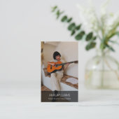 Carte De Visite Photo Music Teacher Singer Songwriter QR Code (Debout devant)