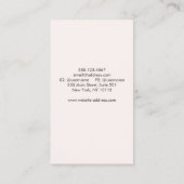 Carte De Visite Photo musicien chanteur (Dos)