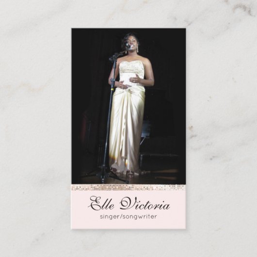 Carte De Visite Photo musicien chanteur (Devant)