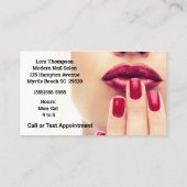 Carte de visite photo Nail Technician (Dos)