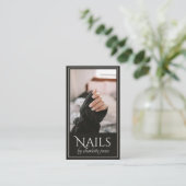 Carte De Visite Photo Nail Technicien Moderne (Debout devant)