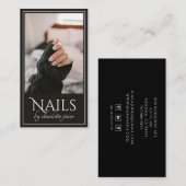 Carte De Visite Photo Nail Technicien Moderne (Devant / Derrière)