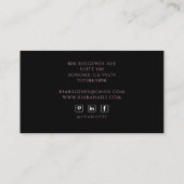 Carte De Visite Photo Nail Technicien Moderne (Dos)