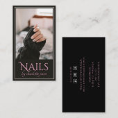 Carte De Visite Photo Nail Technicien Moderne (Devant / Derrière)