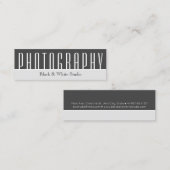 Carte de visite photo noir blanc 1 Mini (Devant / Derrière)
