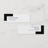 Carte de visite photo noir blanc simple (Devant / Derrière)