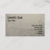 Carte De Visite Photo noir et argent (Dos)