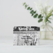 Carte De Visite Photo noir et blanc rustique Windows et bois (Debout devant)