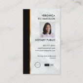 Carte De Visite Photo Noir et Marbre blanc professionnel (Devant)