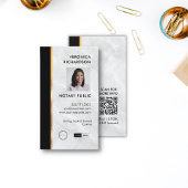 Carte De Visite Photo Noir et Marbre blanc professionnel