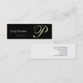 Carte de visite photo noir gris beige noir blanc (Devant / Derrière)